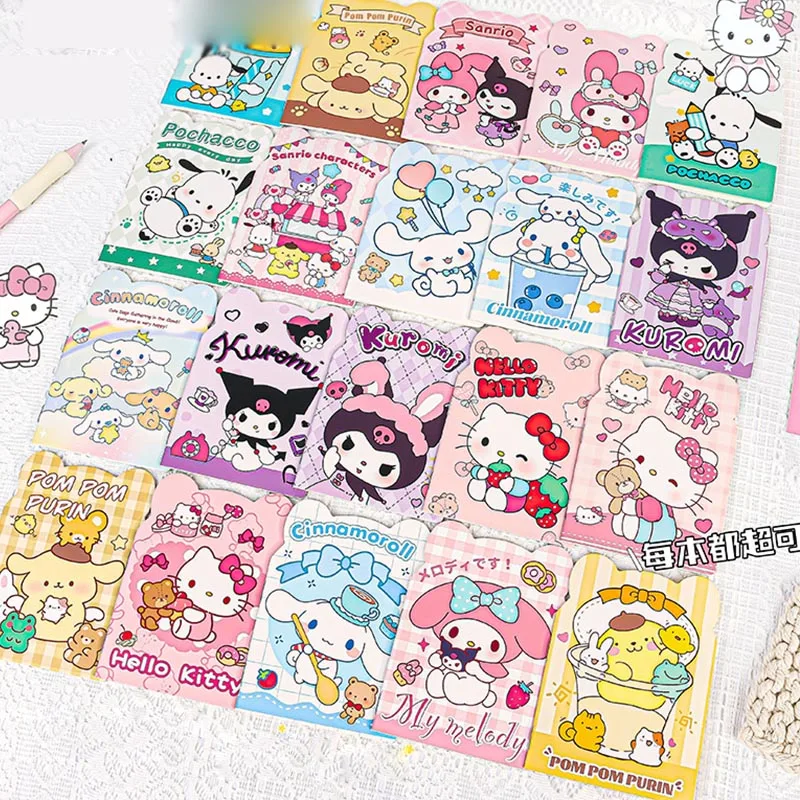 

40pcs/ лот Sanrio Kuromi мелодия ноутбук Mini Kitty Pochacco записная книжка дневник планировщик Notepad Memo pad канцелярские принадлежности школьные принадлежности