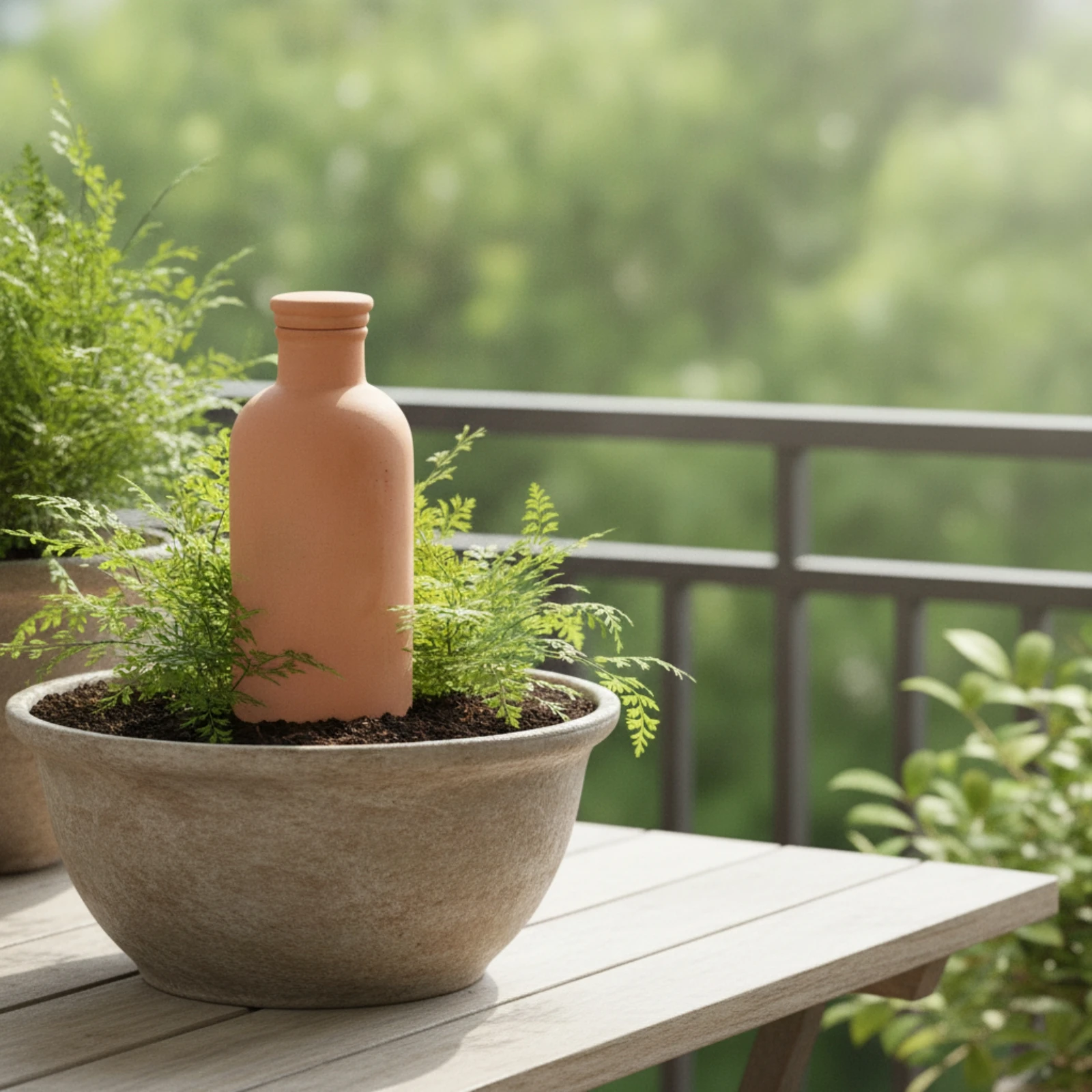 2 Pieces Self-Watering Bottle Steady Ceramic Irrigation Bottle Terracotta Watering Spikes Consistent Gentle for Travelers