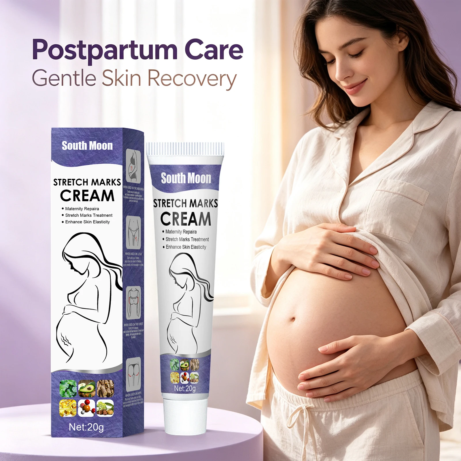 Pregnancy Stretch Repair Cream Fade Growth Lines Improve Skin Roughness Dullness Effective Repair Maternity Loose Firming Skin