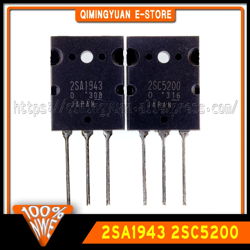 5PCS/LOT 2SC5200 TO-3P C5200 2SA1943 A1943 TO-3PL 2SA1943 A1943 NPN power transistor 100% New Spot stock