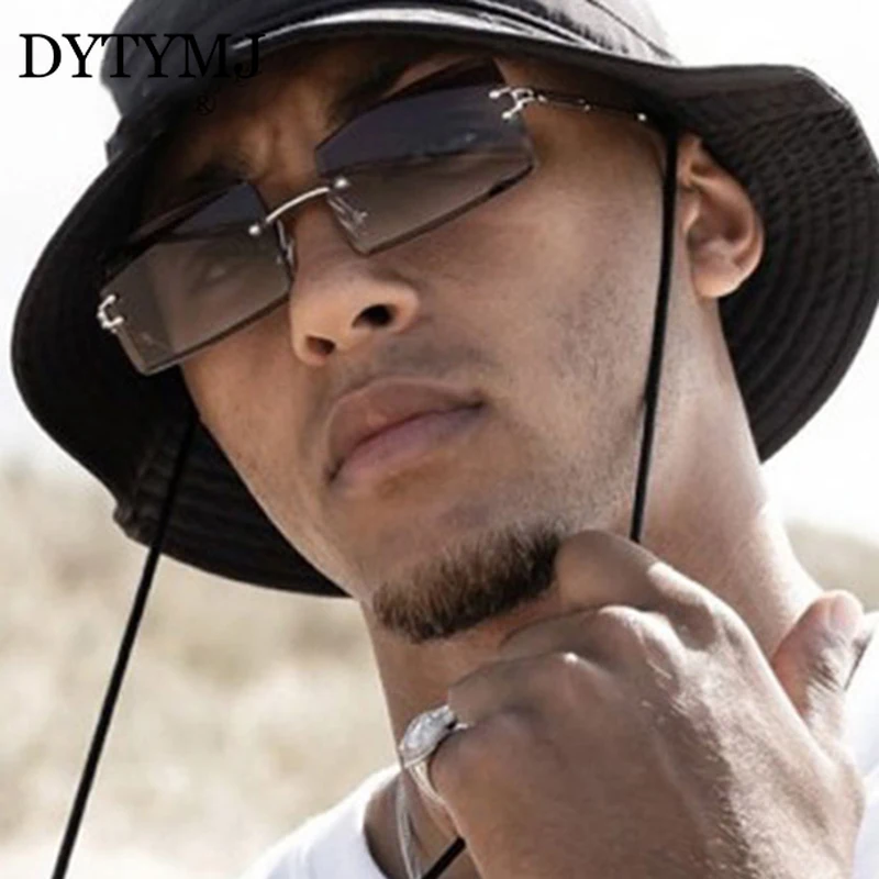 

DYTMYJ Rectangle Rimless Sunglasses Men Square Punk Sun Glasses Women Small Frame Eyeglasses Women/Men Gafas De Sol Para Hombre