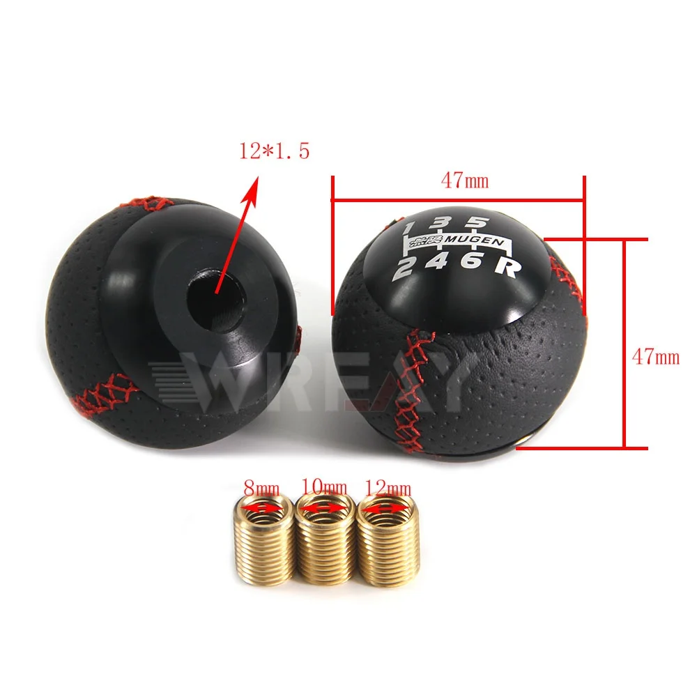 Mugen JDM Racing Leather Car Gear Shift Knob for Honda CRZ Type R Civic FA5 FG2 SI For Universal