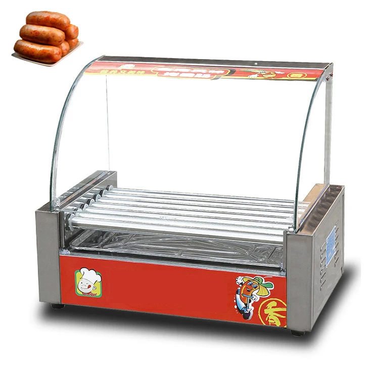 Mini Household Count Top Hot Dog Roller Grilled And Bun Warmer Sausage Maker