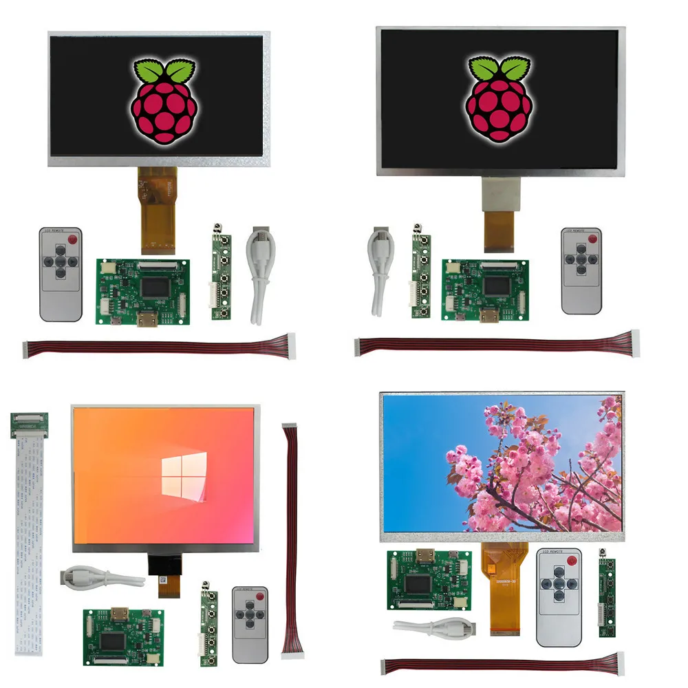 

6,5/7/8/9/10,1-дюймовый универсальный ЖК-экран монитора, HDMI-совместимая плата драйвера для вторичного экрана ПК Raspberry Pi