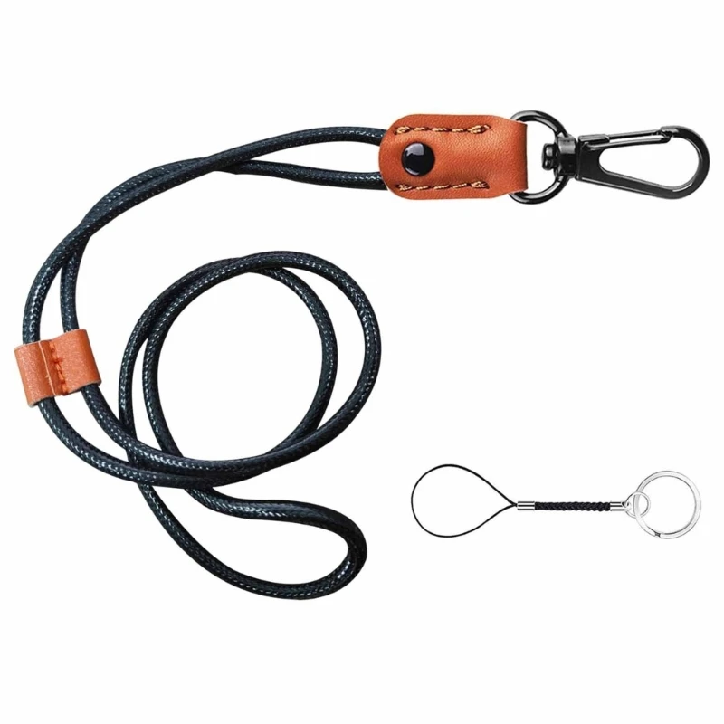 Брелок на шейный ремешок с металлическим зажимом для телефона и камеры