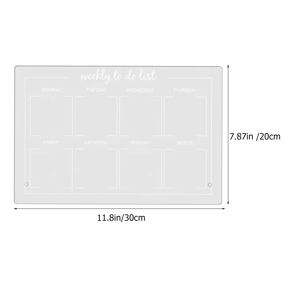 1 مجموعة الاكريليك السبورة شفافة مكتب منضدية الجافة محو مجلس متعدد الاستخدام مكتب مذكرة التخطيط لوح كتابة #3