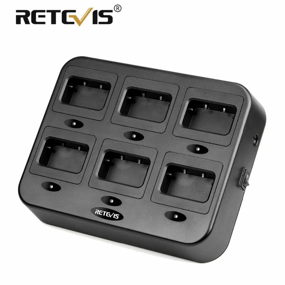 High Efficiency Retevis RTC27 Six-Way Charger Multiple Safety Protection for Retevis RT27/RT27V Walkie Talkie C9059D