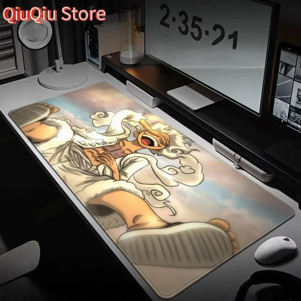 

Коврик для мыши в японском стиле One Piece Zoro, 30x80 см, удлиненный игровой коврик для стола, с нескользящим основанием и прошитыми краями, аниме-коврик для стола