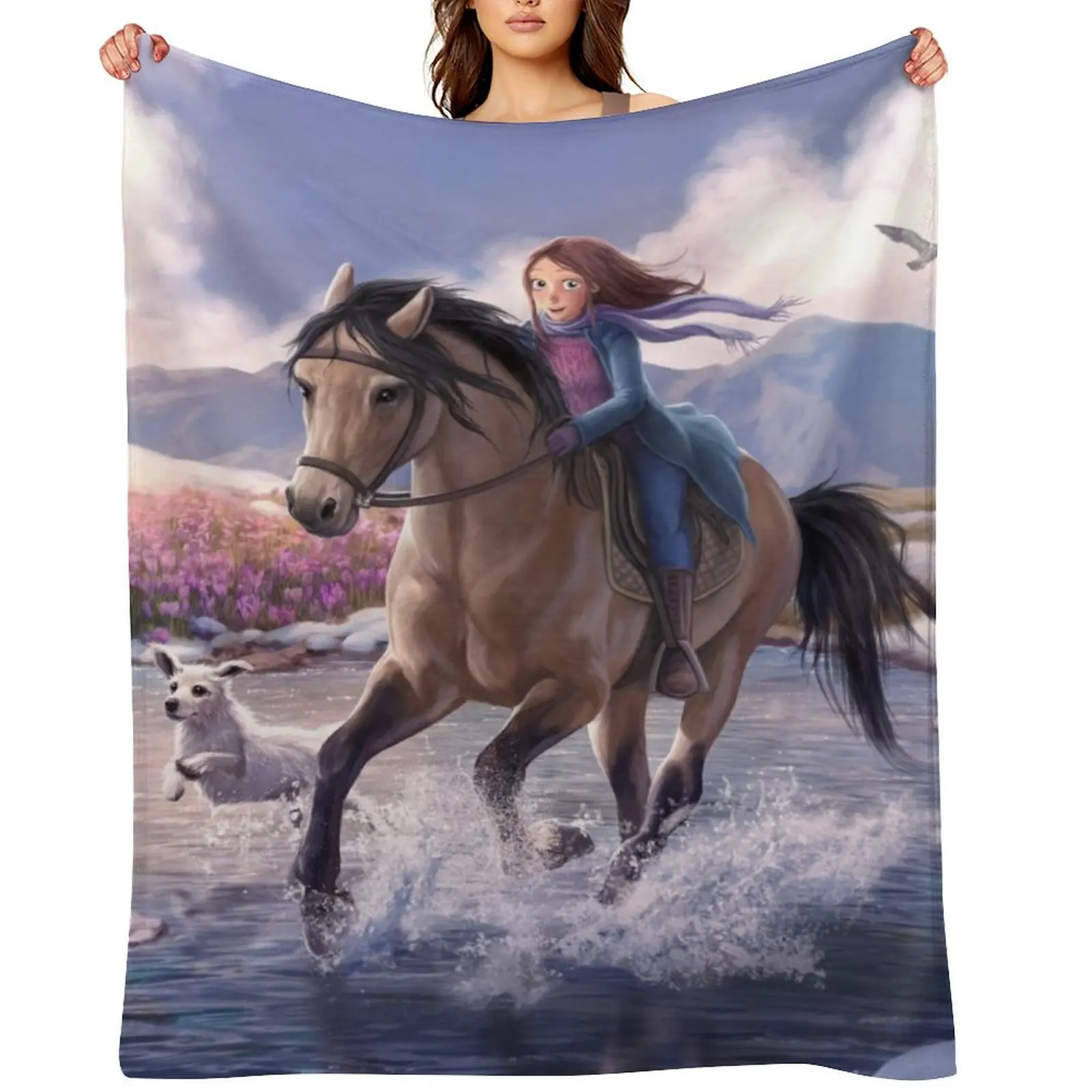 

StarStable Horse Wallpaper Throw Blanket Hairy Luxury Large Luxury Thicken Blankets