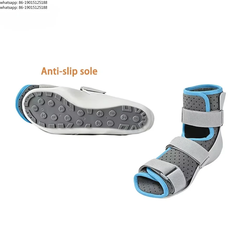 Adjustable ankle brace for fracture and sprain recovery, breathable foot brace with Velcro strap