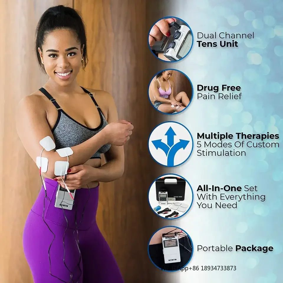 Tens Unit 7000 digital tens ems muscle stimulator physical therapy equipments machine for back pain relief