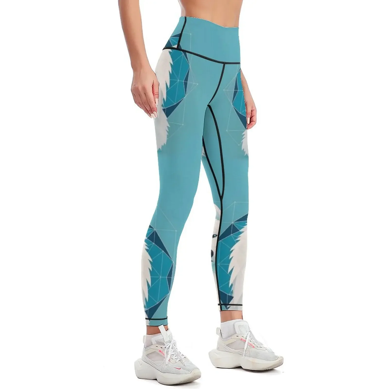 Cute Samoyed Dog Abstract Design For Dog Lovers, Dog Dad and Mom Leggings gym womans Sports pants for Womens Leggings