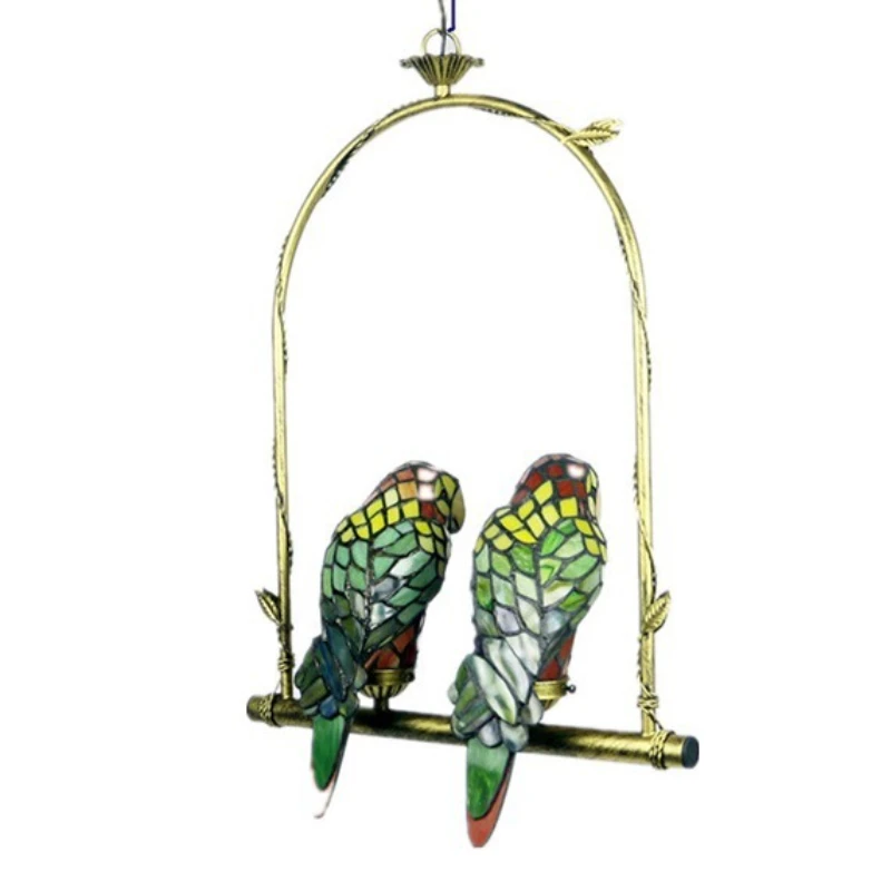 

Creative lamps, parrot led decorative chandelier, retro lighting living room corridor balcony
