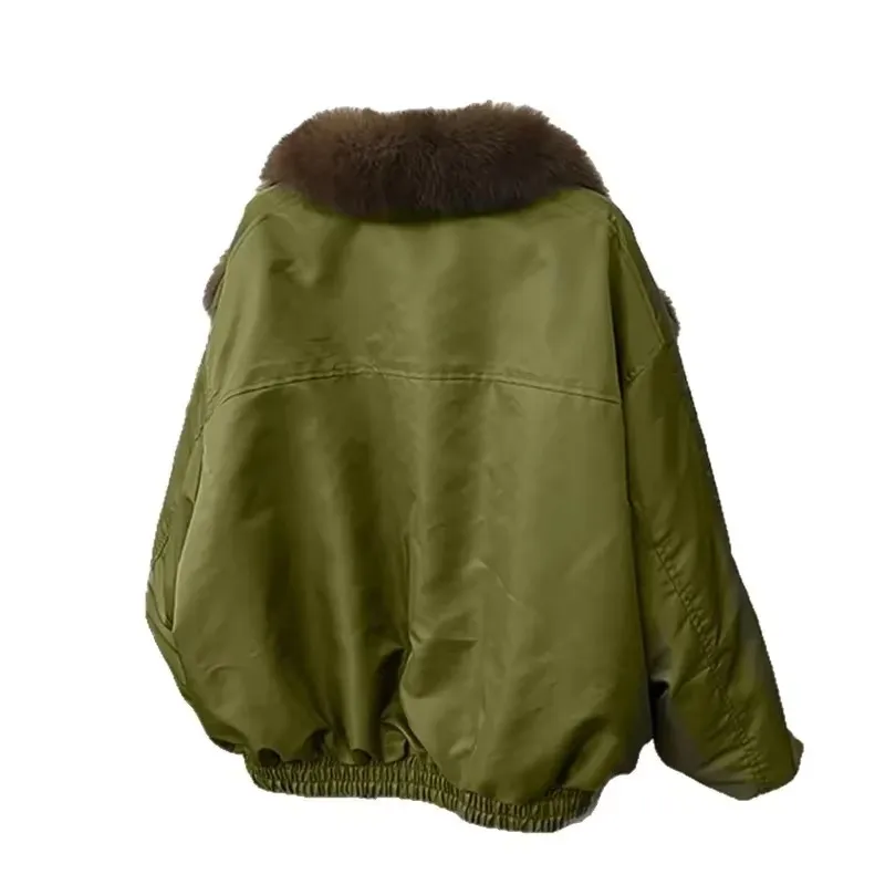 Super Beautiful Eco-friendly Fox Fur Coat Short Style for Autumn Winter,  Cross-border Bestseller,The Double-sided Wear Style.