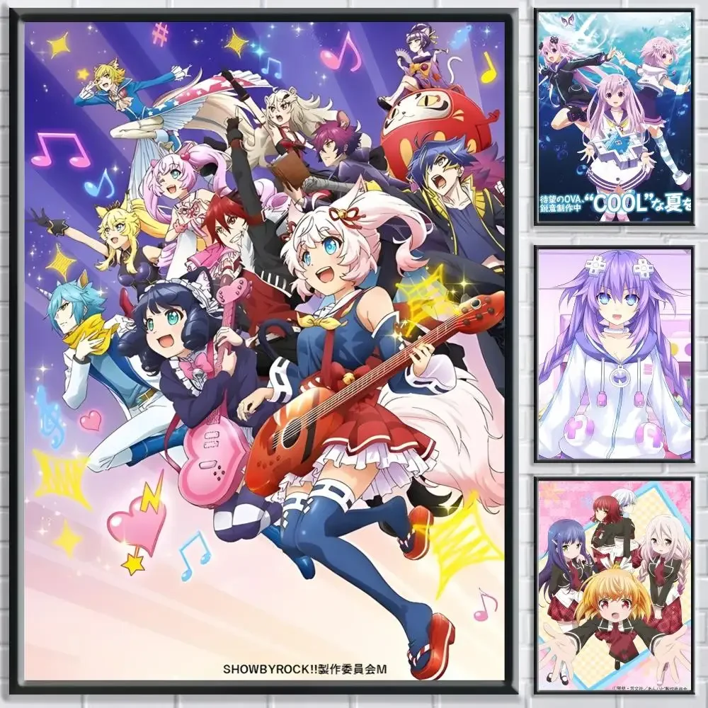 anime Neptunia Series Poster HD Waterproof Ideal for Home Office Dorm Bedroom Great Gift