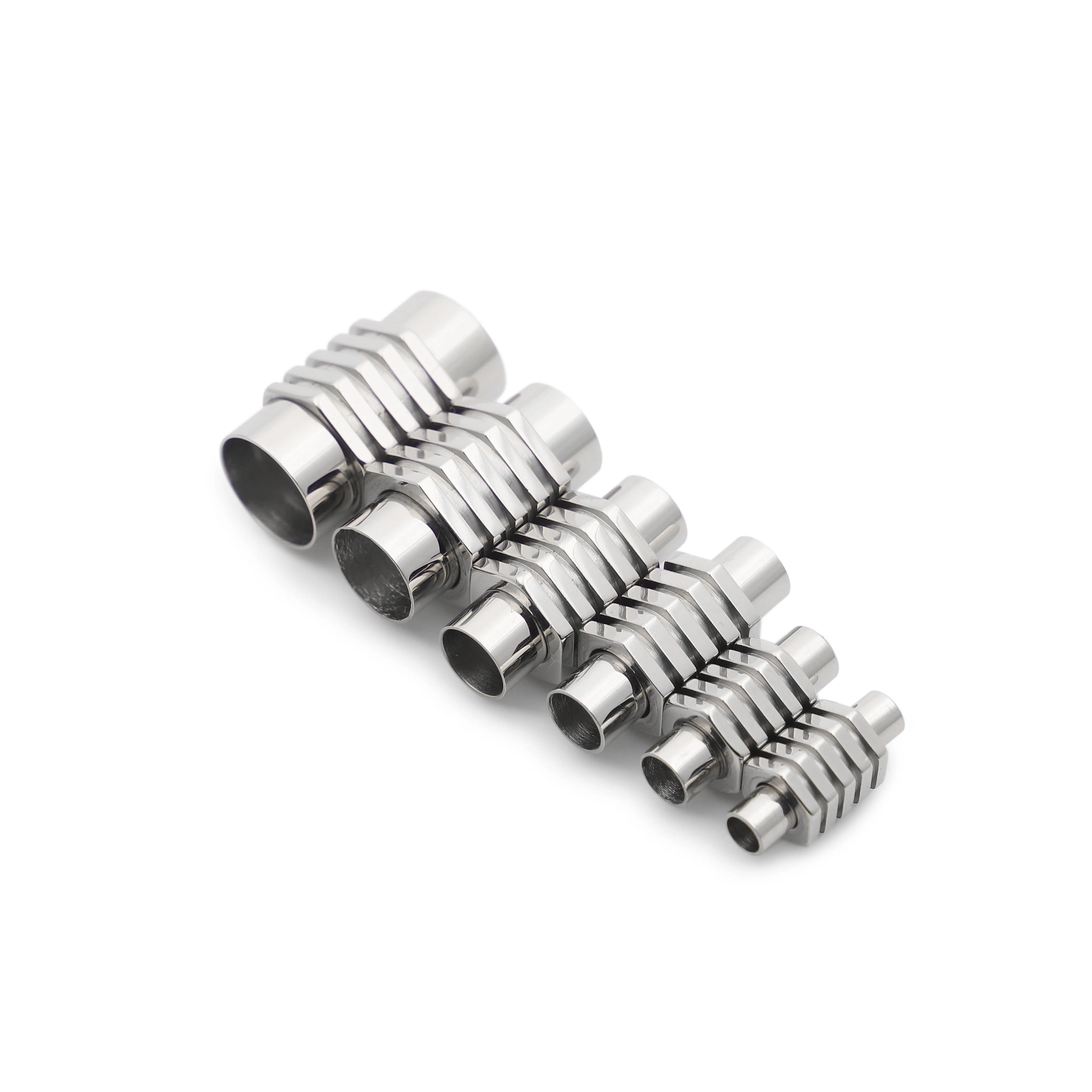 CTBX251 High Polish Round Magnet Buckle Jewelry Connector Stainless Steel Clasp For Bracelet Quick Release Bayononet Button