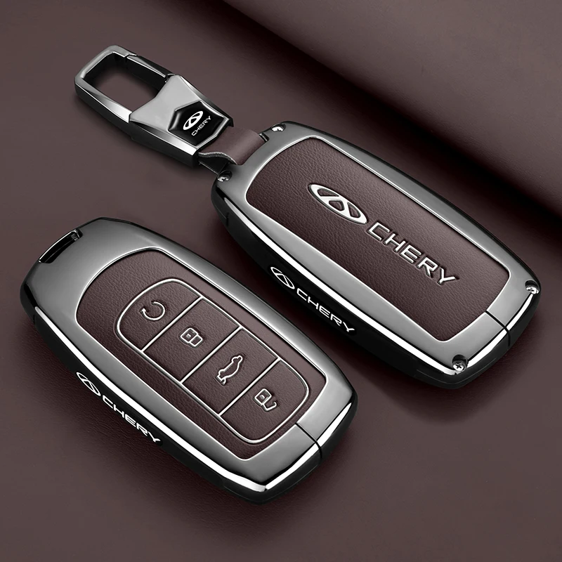 Car Key Cover For Chery Tiggo 7 8 Pro Max Key Fob Protector Zinc Alloy Tiggo 4 Pro 5X Shockproof Arrizo 5 8 9 Car Accessories