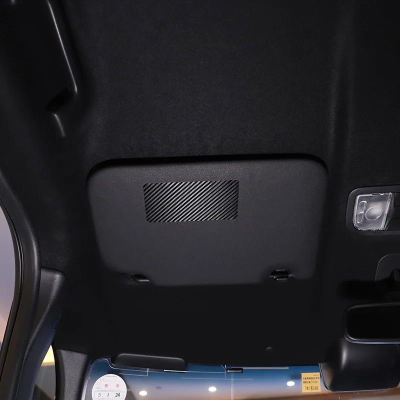 

For Honda N-BOX JF3 JF4 2017-2021 PVC Carbon Fiber/Black Car Center Console Cosmetic Mirror Sticker Trim Car Accessories