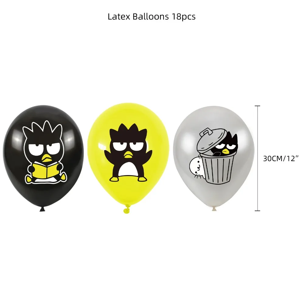 Bad Badtz-maru Kid Birthday Party Decoration Cartoon Anime Banner Balloon Topper Sticker Tattoo Baby Shower Supplies Photography