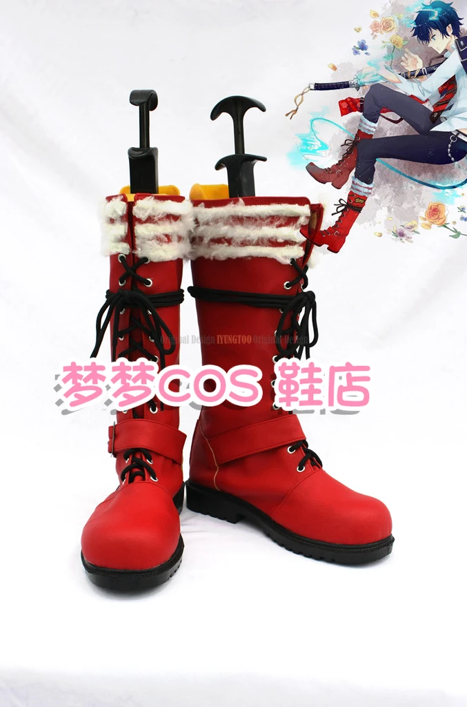 

Blue Exorcist Okumura Rin Anime Characters Shoe Cosplay Shoes Boots Party Costume Prop