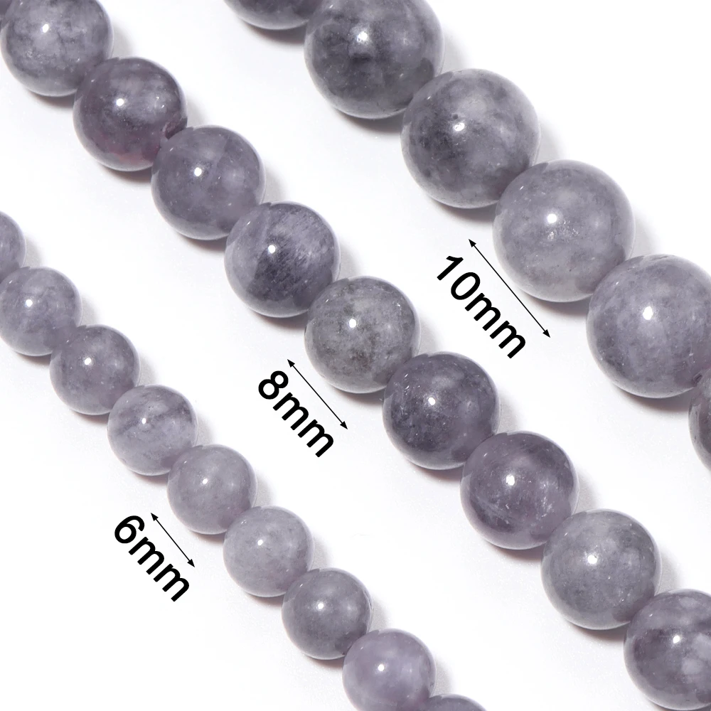 6/8/10mm Natural Stone Beads Hawk Eye Jades Round Loose Spacer Beads for Jewelry Making DIY Bracelet Handmade Accessories