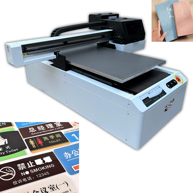 Flatbed UV Printing Machine Inkjet 60*90cm UV Printer KT Board Card Bottle Metal