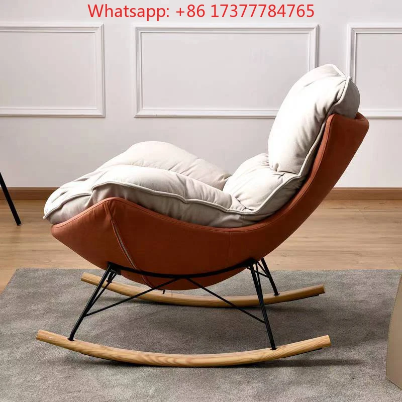 Living Room Balcony Bedroom Single Lobster Chair, Comfortable Fabric Leisure Swinging Chair