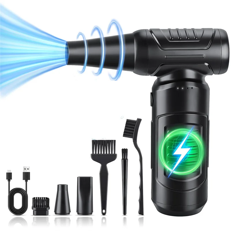 

Высоко рекомендуется пылесос со сжатым воздухом, высокоскоростная 3-ступенчатая электрическая воздушная тряпка 180000 об/мин, беспроводная воздуходувка, портативная струйная сушка