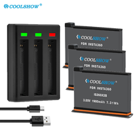 For Insta360 X2 1900mAh Battery Charger Camera 360 Panoramic Action Camera Batteries Accessories For Insta360 ONE X2