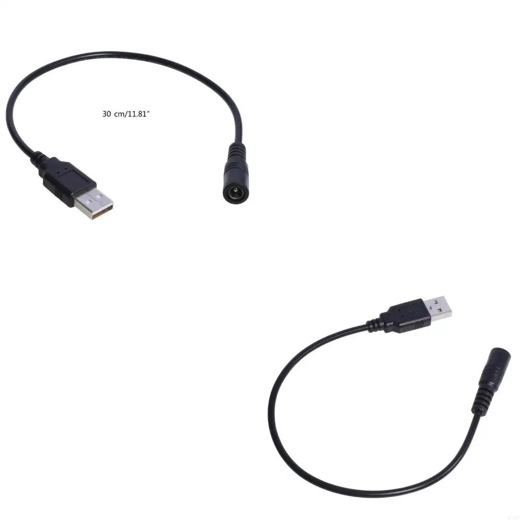 E1PF USB에서 DC5.5x2.1mm 전원 케이블 코드 소켓 어댑터 코드 컨버터 커넥터 와이어