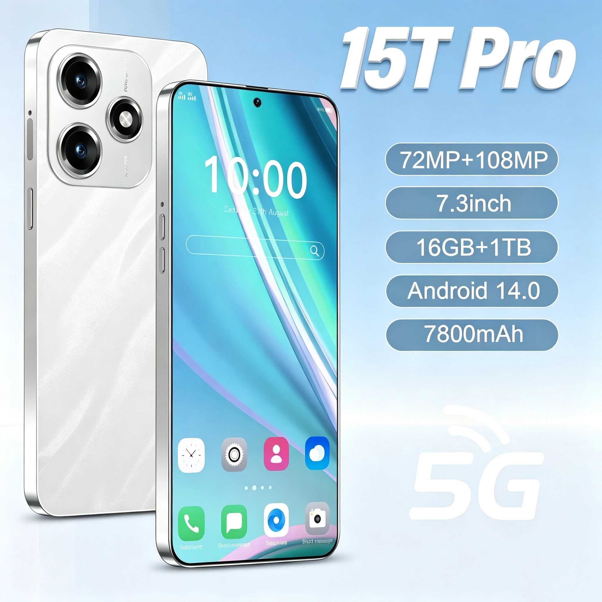 2026 Hot Sale 15T Pro HQ Intelligent Original Global Version Snapdragon 8 Gen3 7800mAh Battery Dual Card Dual Standby