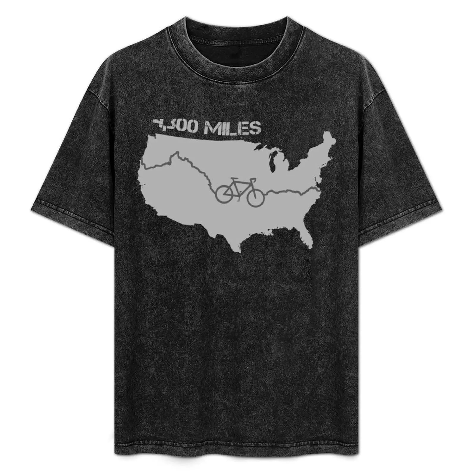 Camiseta TransAmerica Bicycle Trail v2 con estampado elegante y manga corta