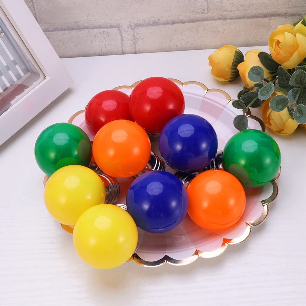

10 Pcs Colorful LED Bulbs E27 Base Waterproof Outdoor Christmas Decor Screw Light Lamps Romantic Atmosphere Party Wedding Garden