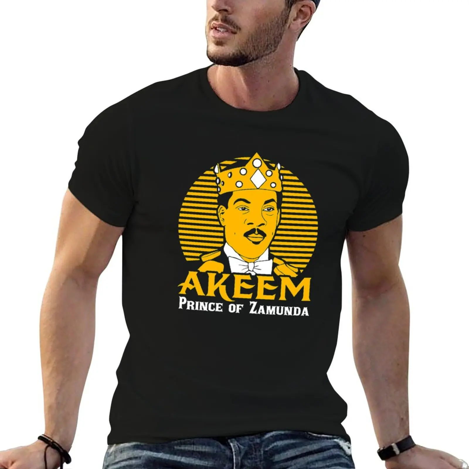 Camiseta Vintage Akeem - Prince of Zamunda, camisetas divertidas para hombre, camiseta lisa para hombre