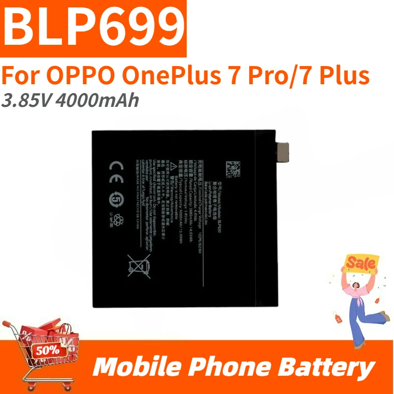 

High Quality BLP699 Mobile Phone Battery 3.85V 4000mAh For OPPO OnePlus 7 Pro/7 Plus Brand New Replacement Battery