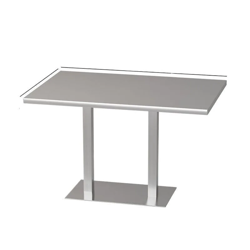 

Stainless steel table snack bar industrial style milk tea canteen restaurant table and chair cafe dining table catering shop