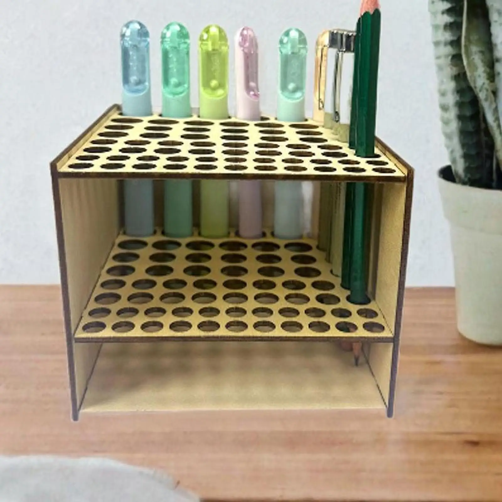 Crayons Marker Artist Paint Brush Organizer Square Decorative Paint Marker Holder Watercolor Paint Brush Holder for Classroom