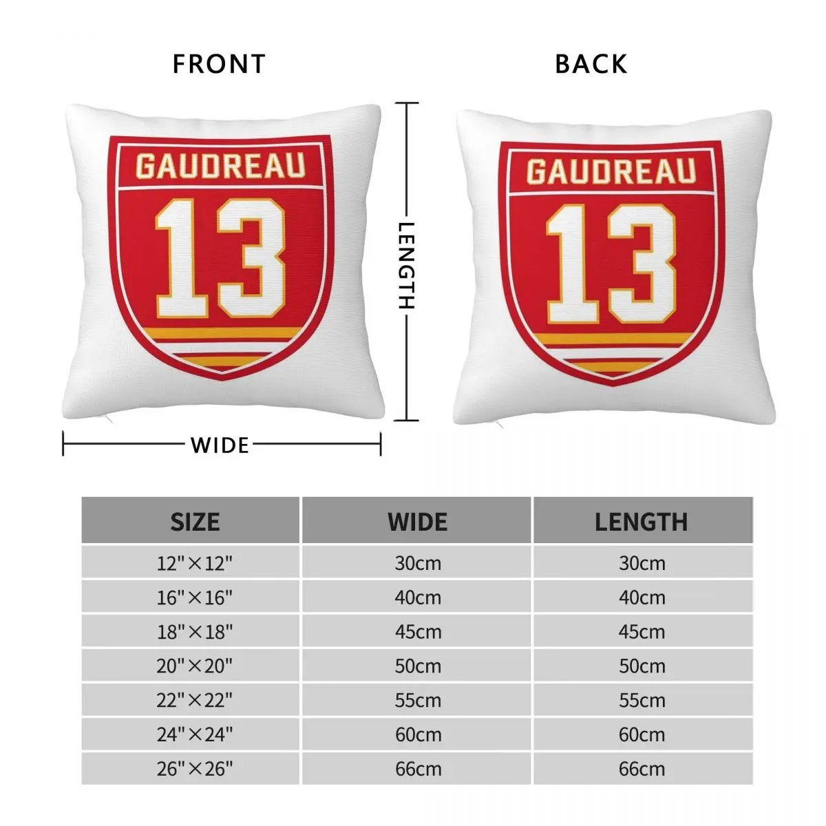 Johnny Gaudreau Emblem Square Pillowcase Polyester Linen Velvet Creative Zip Decor Pillow Case Bed Cushion Cover