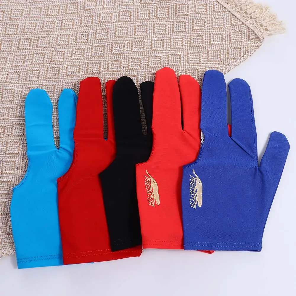 Cue Gloves Leopard Fitness Gloves Snooker Gloves Left Hand Gloves Three Finger Billiard Gloves Letter Snooker Billiard Gloves