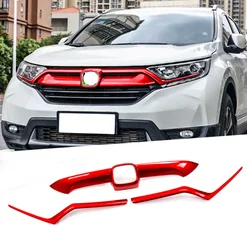 Front Hood Bonnet Grille Grills For Honda CRV CR-V 2017-2021Car Styling Logo Frame Decoration Center Cover Trim Stickers