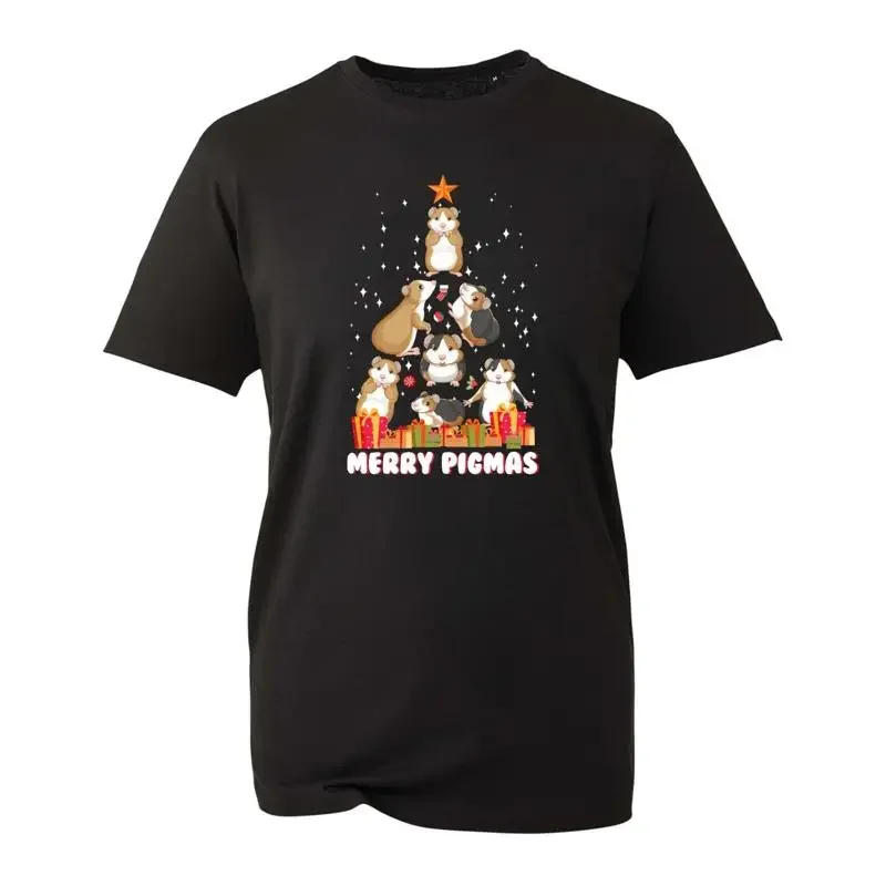Merry Pigmas Christmas T Shirt Funny Mouse Tree Xmas Top