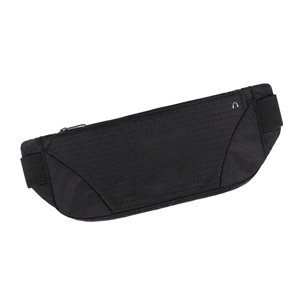 حقيبة خصر رياضية خفيفة الوزن مقاومة للماء باللون الأسود للجري والمشي لمسافات طويلة وركوب الخيل وحقيبة هاتف محمول رياضية قابلة للتعديل