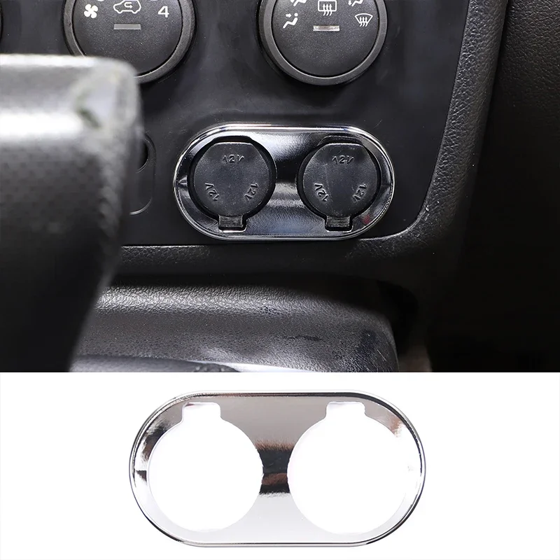 For Hummer H3 2005-2009 Aluminum Alloy Central Control Cigarette Lighter Socket Decorative Frame Car Accessories