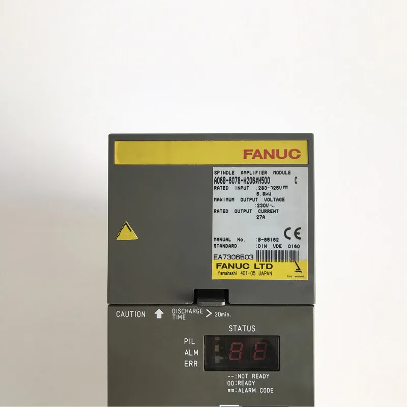 

Fanuc spindle amplifier module A06B-6078-H206#H500 condition tested ok Fanuc A06B 6078 H206