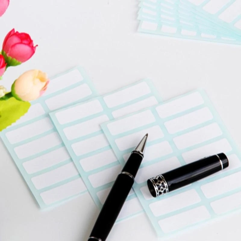 090F Самостоятельная клейкая белая метка 12 листовых метков.