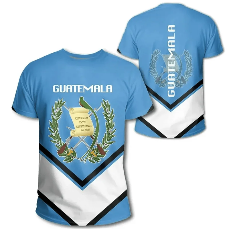 The Republic-of Guatemala Ethnic Flag 3D Printed T Shirt Guatemala Emblem Map Graphic T-shirts Men Fashion Streetwear Tee Shirts