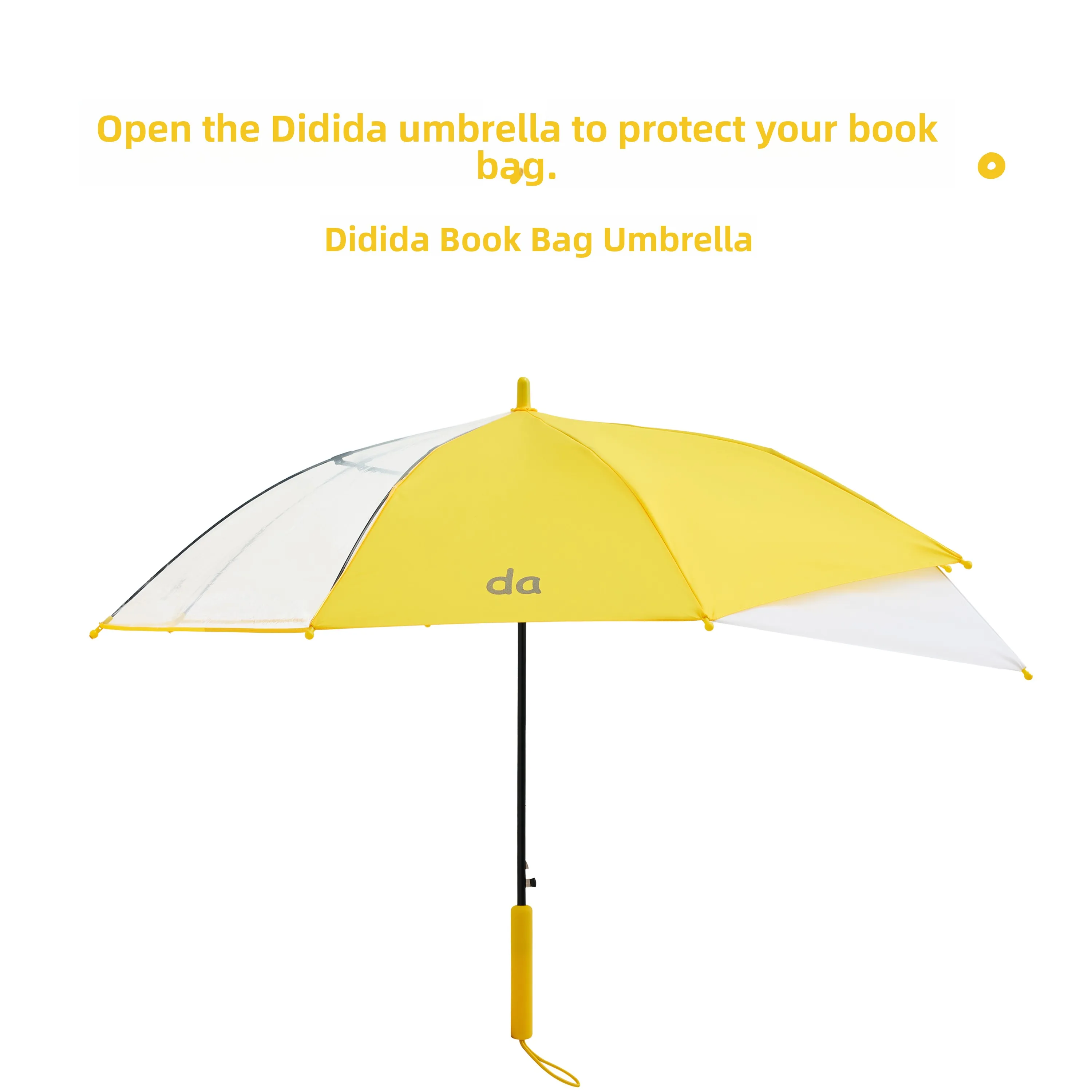

Dididada Transparent Reflective School Bag Umbrella Children's Se Umbrella Ba-To-School Gift Long-Handled Manual/Auatic