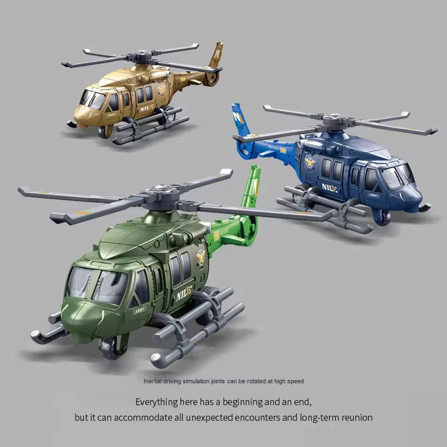 لعبة هليكوبتر عسكرية للأطفال مصنوعة من خليط معدني نموذج محاكاة طائرة الحلي للأولاد سيارات الأجرة محاكاة هليكوبتر هدية الكريسماس #3