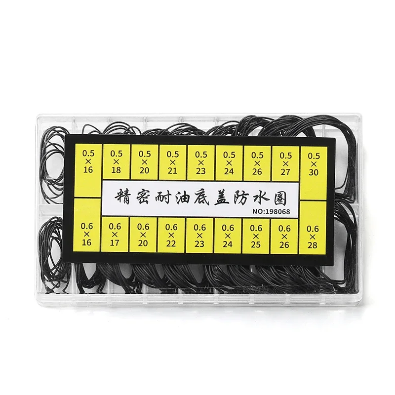 1 Box Uhrenreparaturwerkzeuge O-Ring-Dichtung Gummi Wasserdichte O-Ring-Dichtung für Uhrmacher Dicke 0,5 mm/0,6 mm Uhrengehäuse