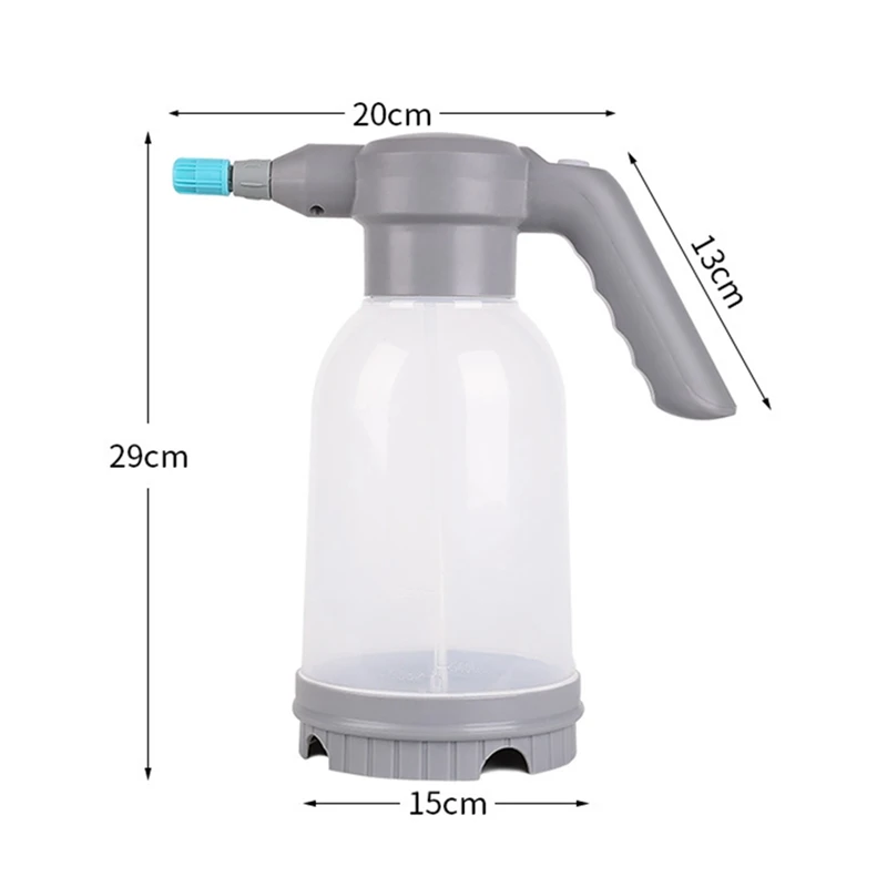 2L Electric Automatic High-Pressure Garden Water Spray Bottle 360 Degree Battery Sprayer Watering Hose USB Charging